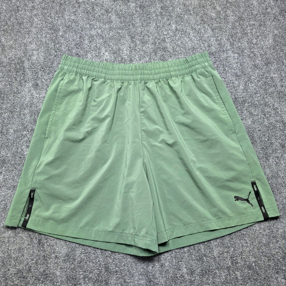 Puma Athletic Performance Training Shorts Men's XXL 7in Inseam Green Elastic